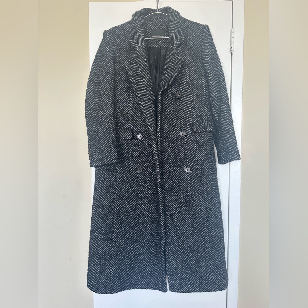 Women's XS Banana Republic Herringbone Pea Coat